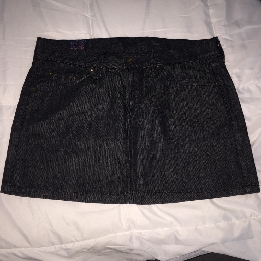 NWOT - Lucky Brand Dark Denim Mini Skirt